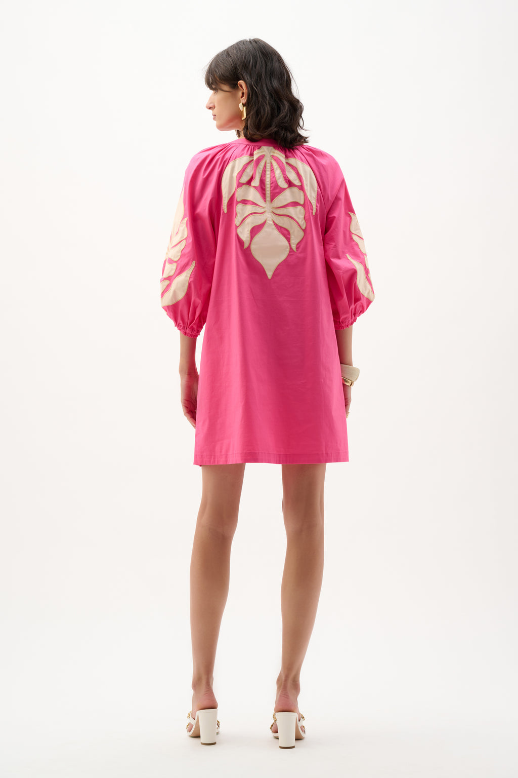 Joseph Ribkoff Stretch Cotton Floral Embroidered Straight Dress 262911