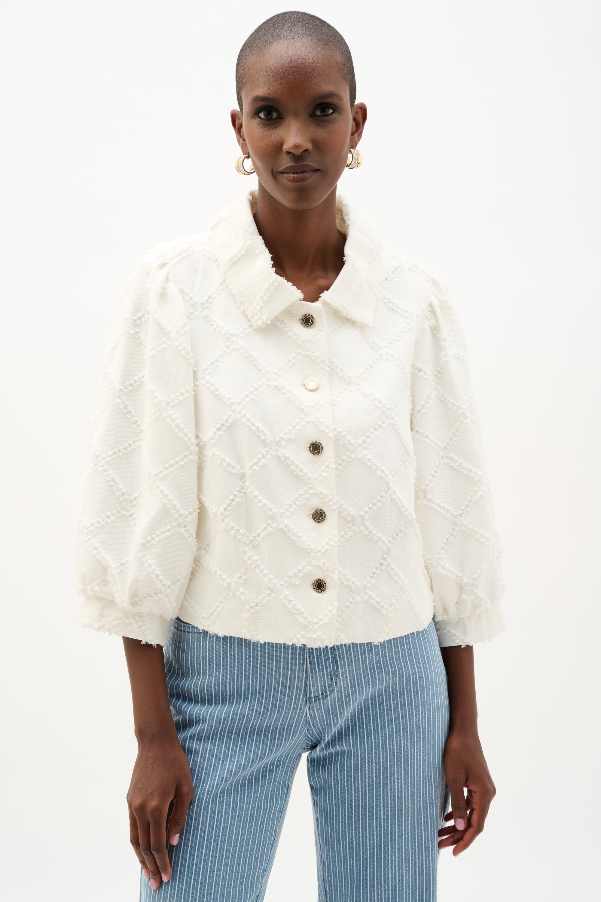 Joseph Ribkoff Cotton Twill Jacket With Balloon Sleeves 262919