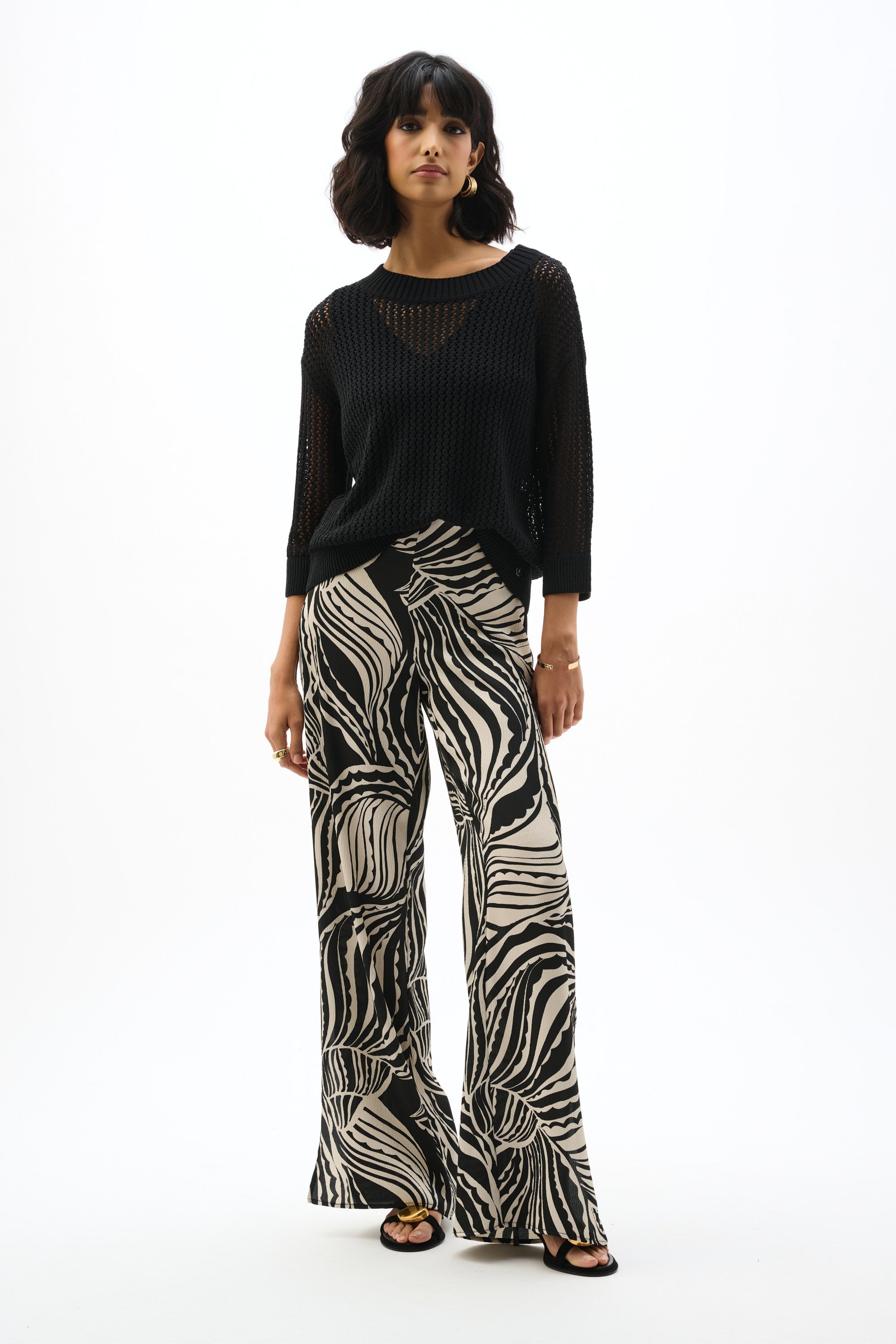 Joseph Ribkoff Acrylic Blend Open Stitch Sweater 262976