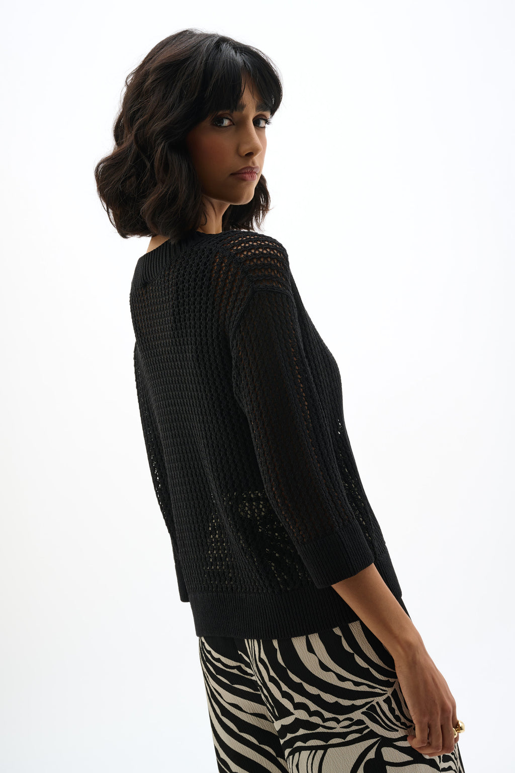 Joseph Ribkoff Acrylic Blend Open Stitch Sweater 262976