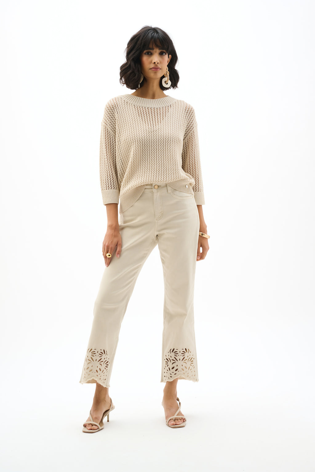 Joseph Ribkoff Acrylic Blend Open Stitch Sweater 262976