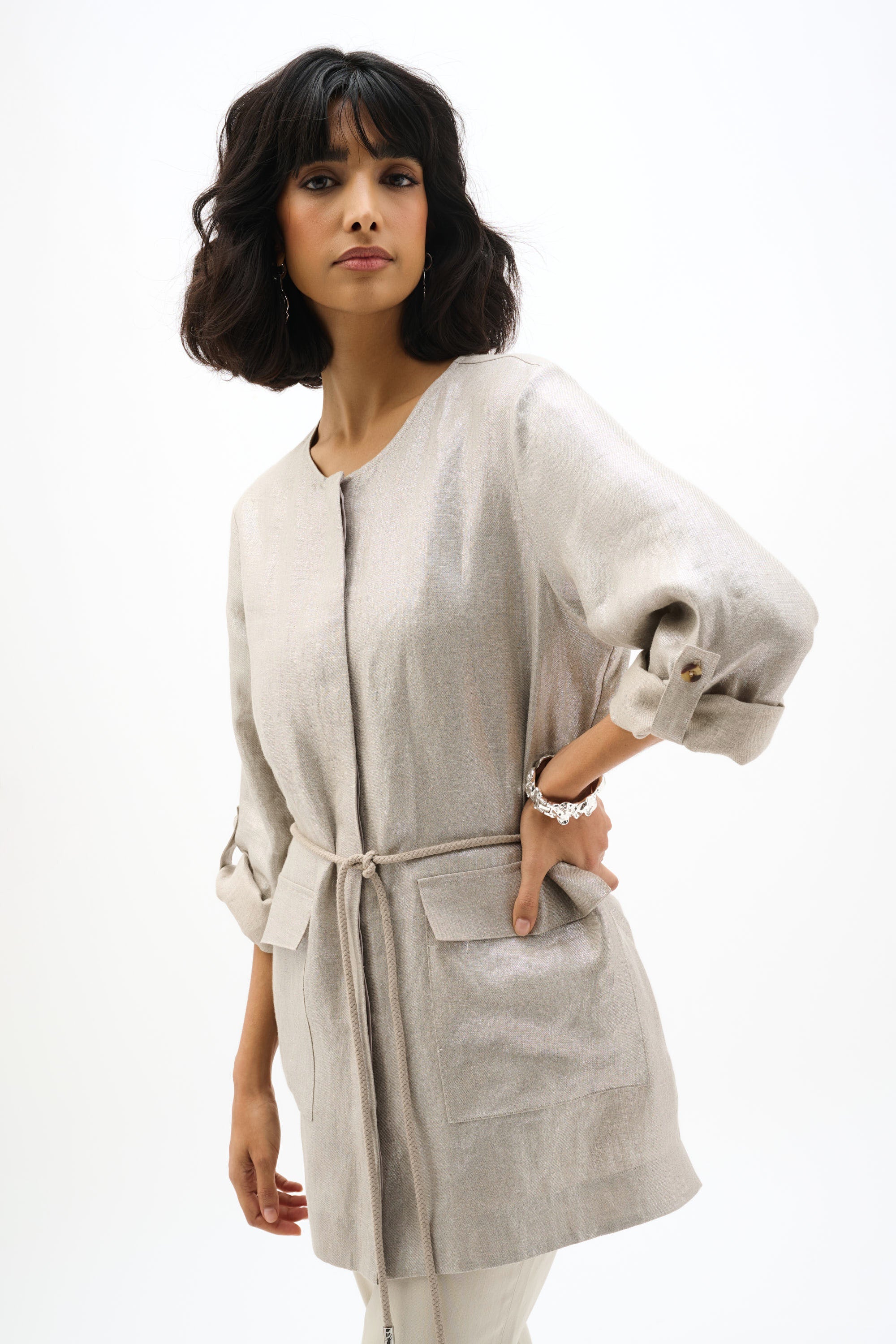 Joseph Ribkoff Foiled Linen Jacket 262979