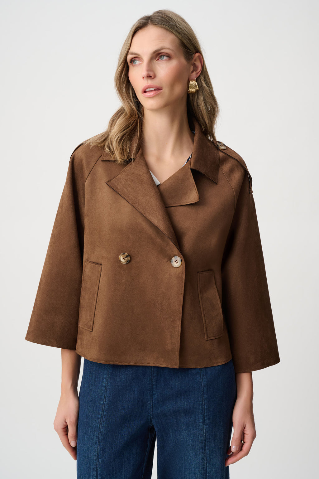 Joseph Ribkoff Scuba Suede Boxy Jacket 263000