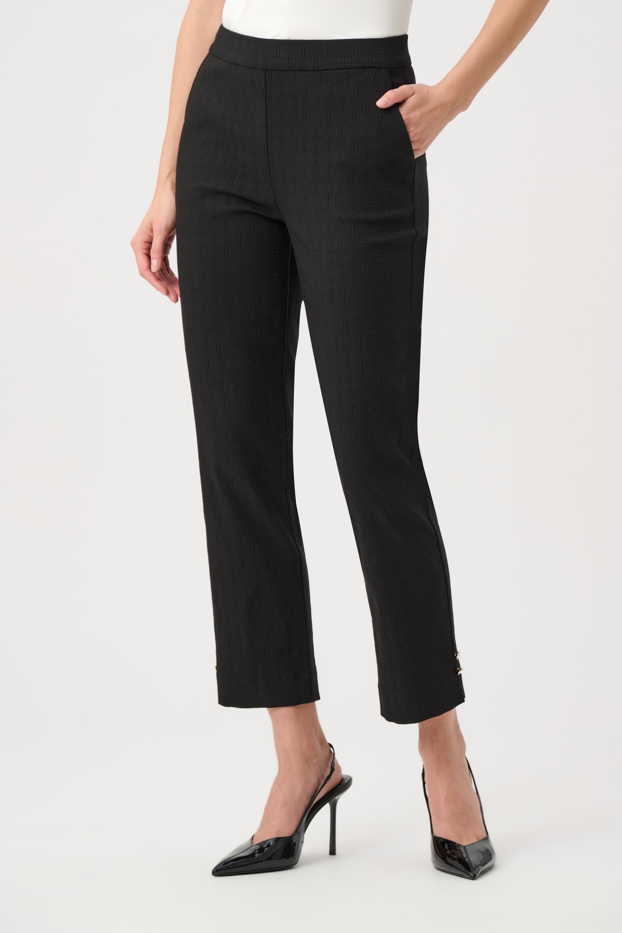 Joseph Ribkoff Jacquard Slim Fit Pull-On Pants 263042