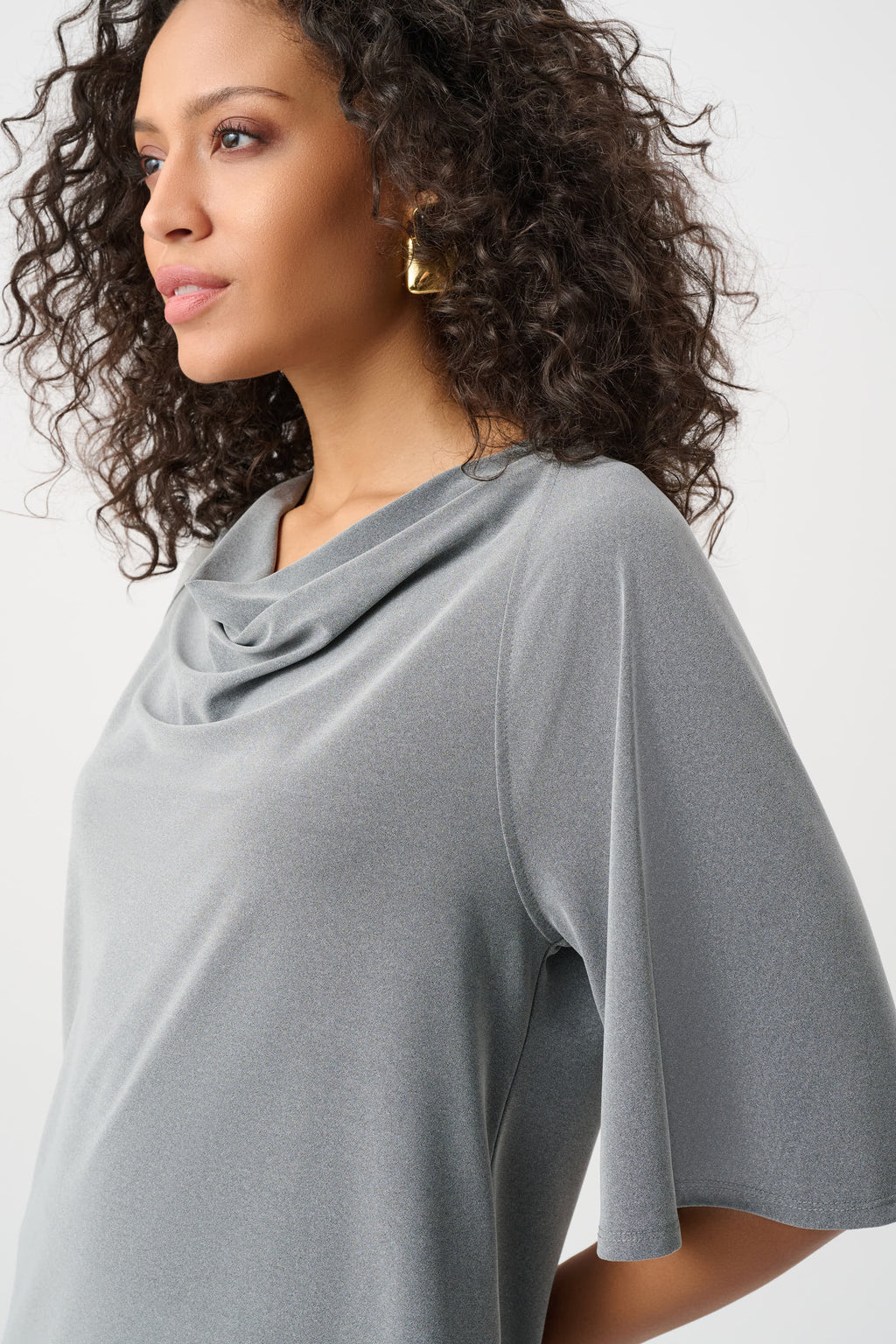 Joseph Ribkoff Melange Silky Knit Cowl Top 263070