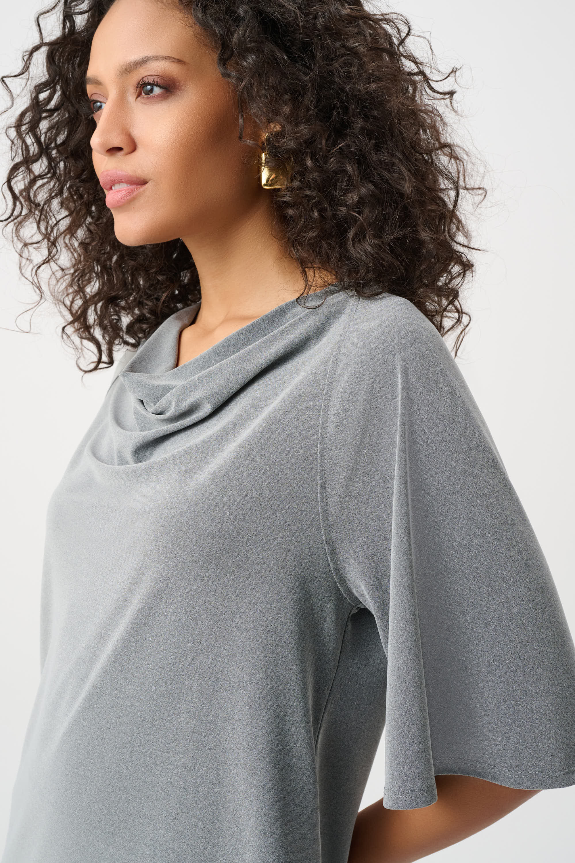Joseph Ribkoff Melange Silky Knit Cowl Top 263070
