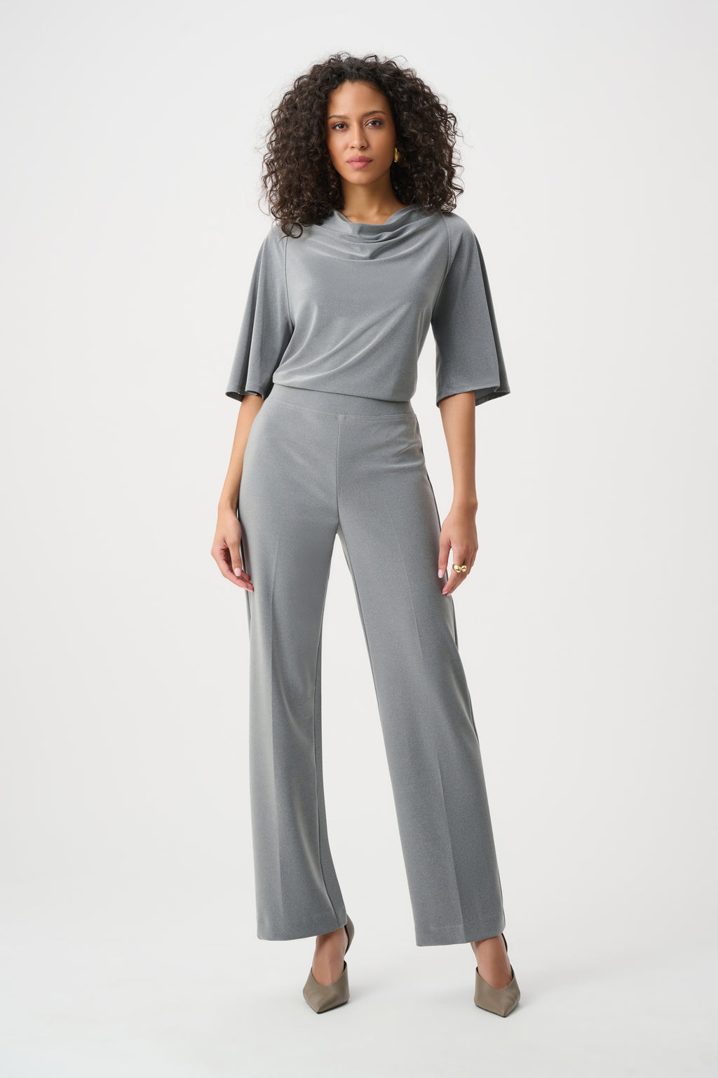 Joseph Ribkoff Melange Silky Knit Cowl Top 263070