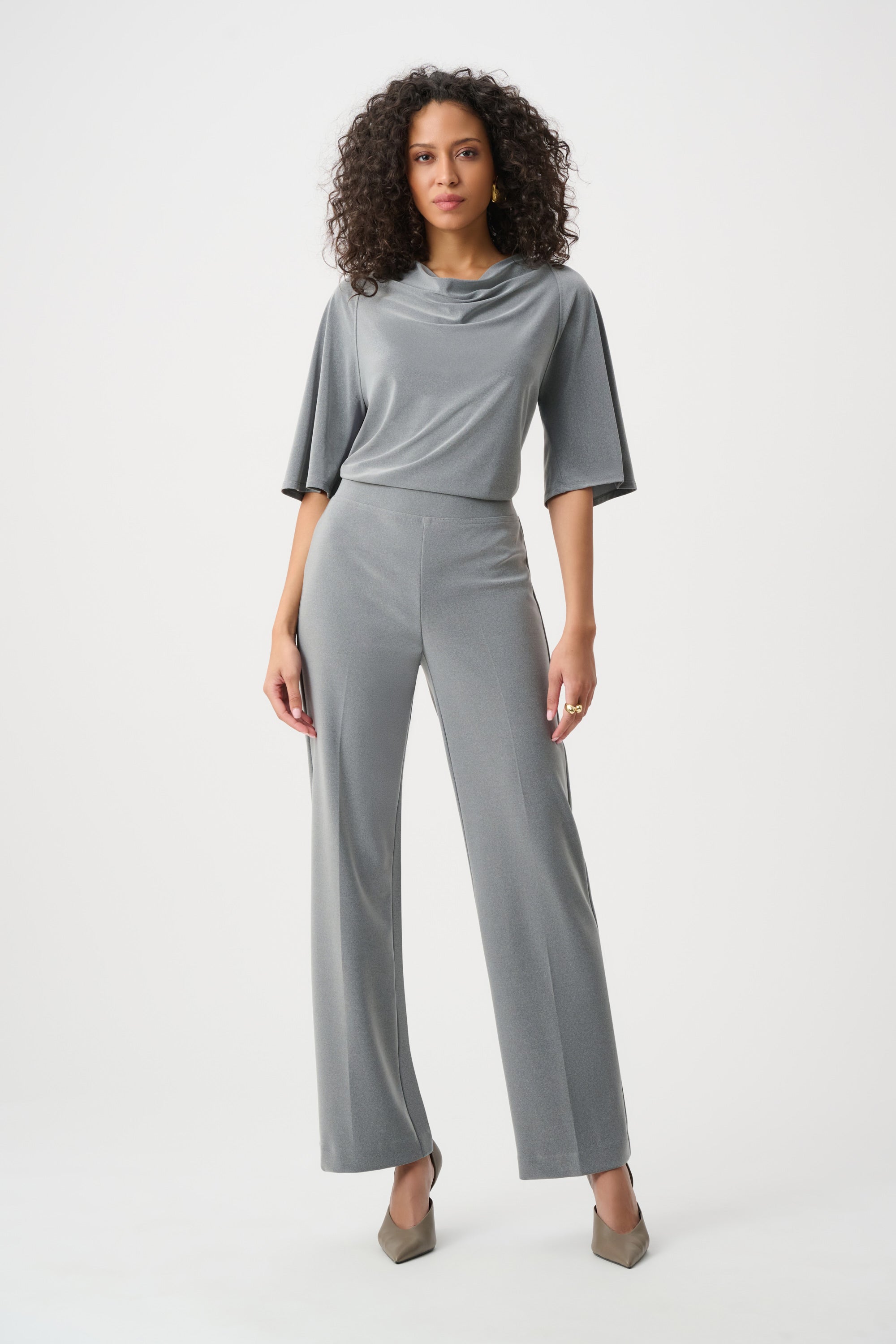 Joseph Ribkoff Melange Silky Knit Cowl Top 263070