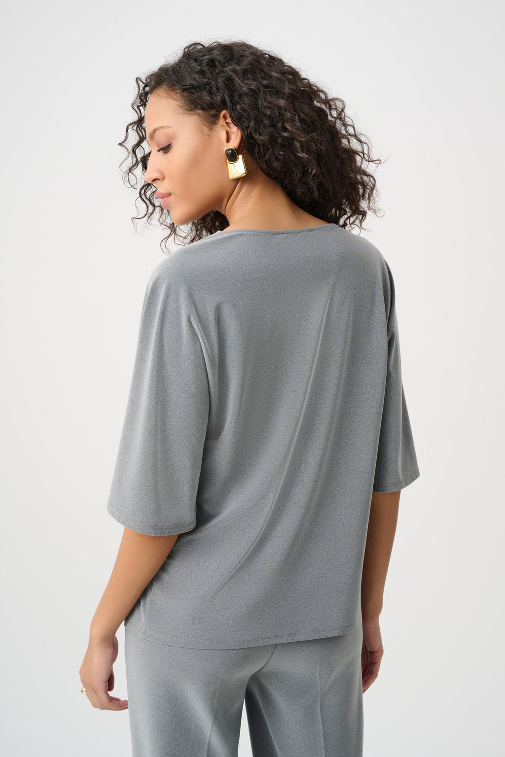 Joseph Ribkoff Melange Silky Knit Cowl Top 263070