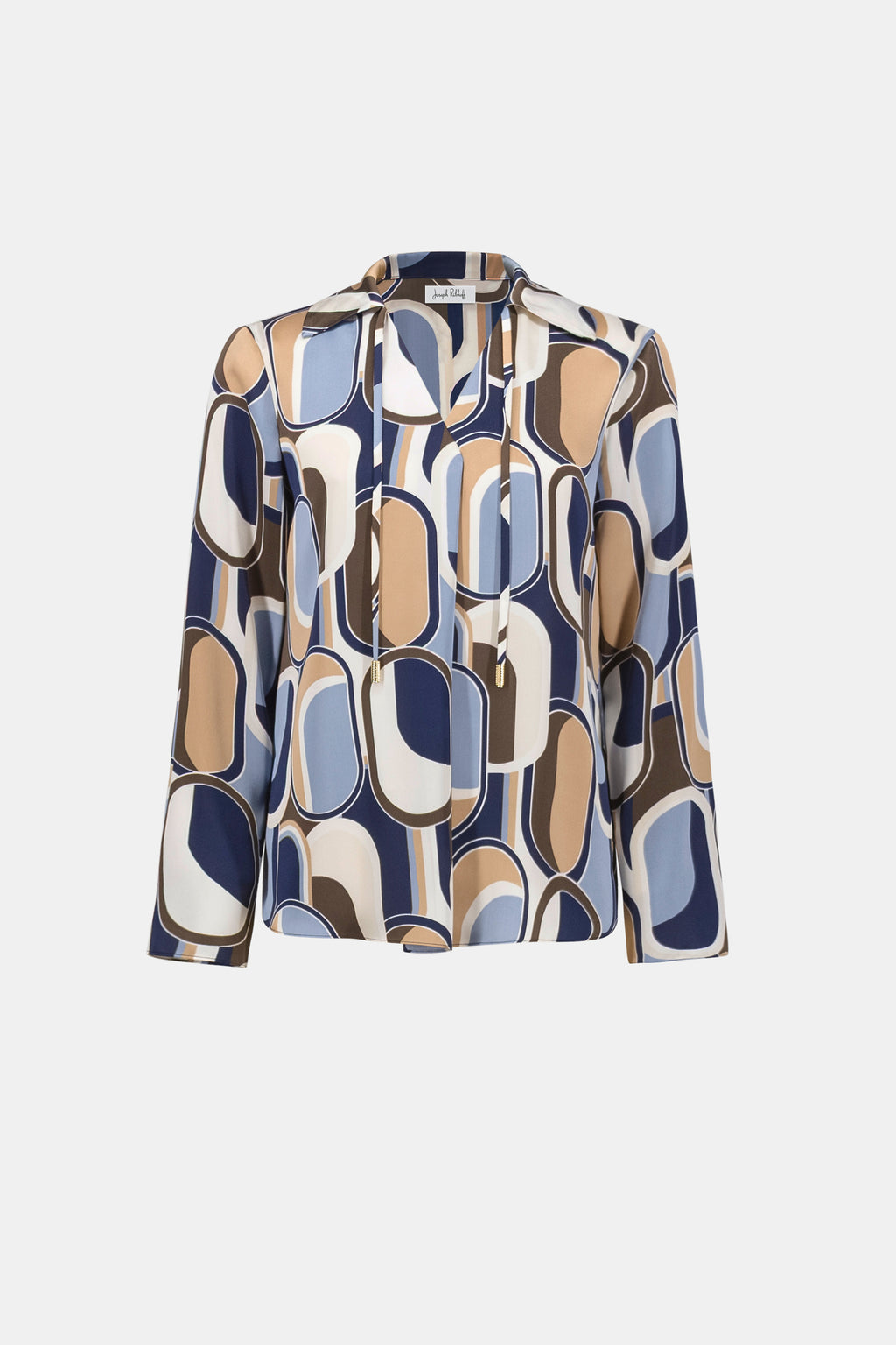 Joseph Ribkoff Recycled Satin Geometric Top 263071
