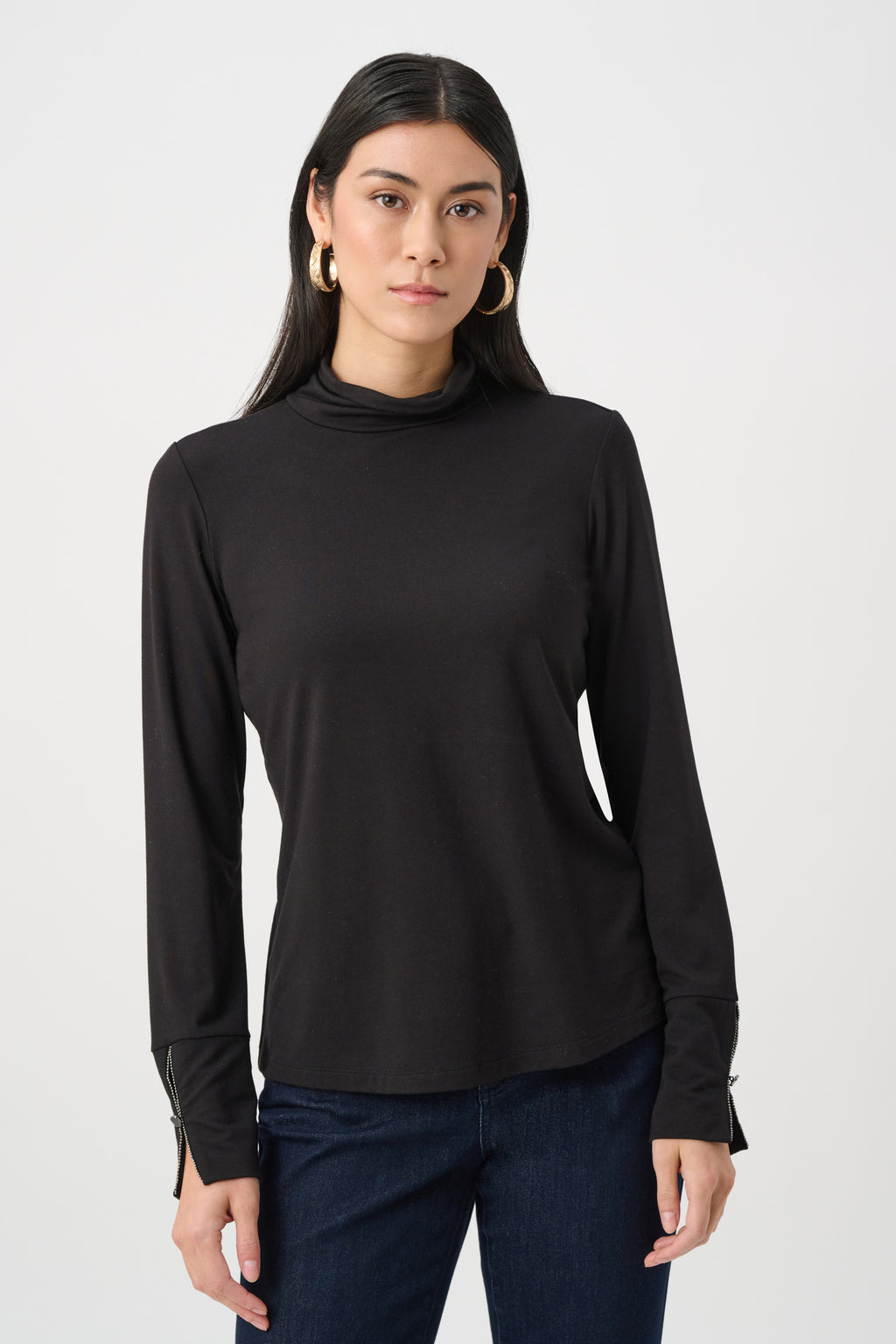 Joseph Ribkoff Jersey Fitted Mock-Neck Top 263103
