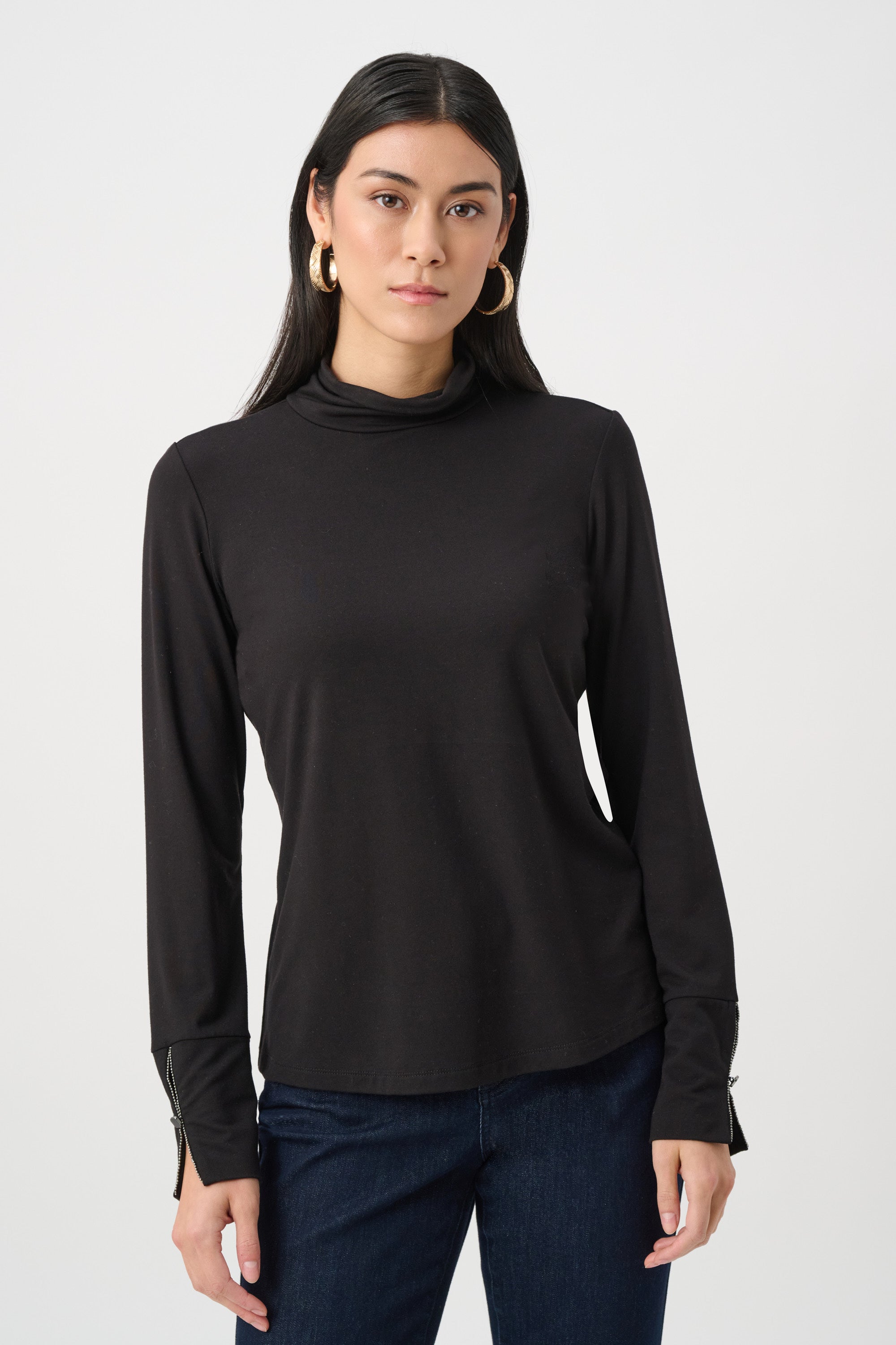 Joseph Ribkoff Jersey Fitted Mock-Neck Top 263103