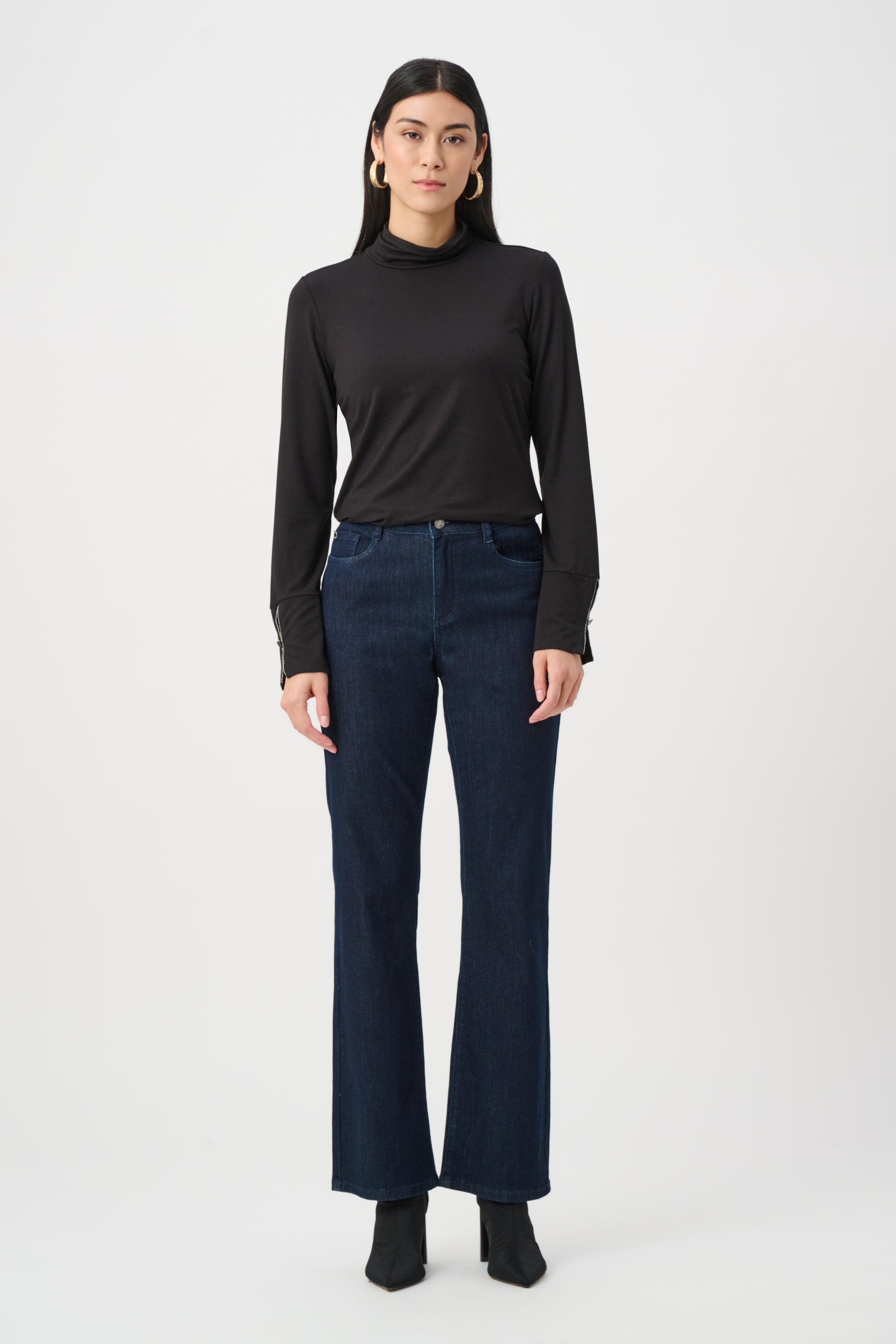 Joseph Ribkoff Jersey Fitted Mock-Neck Top 263103