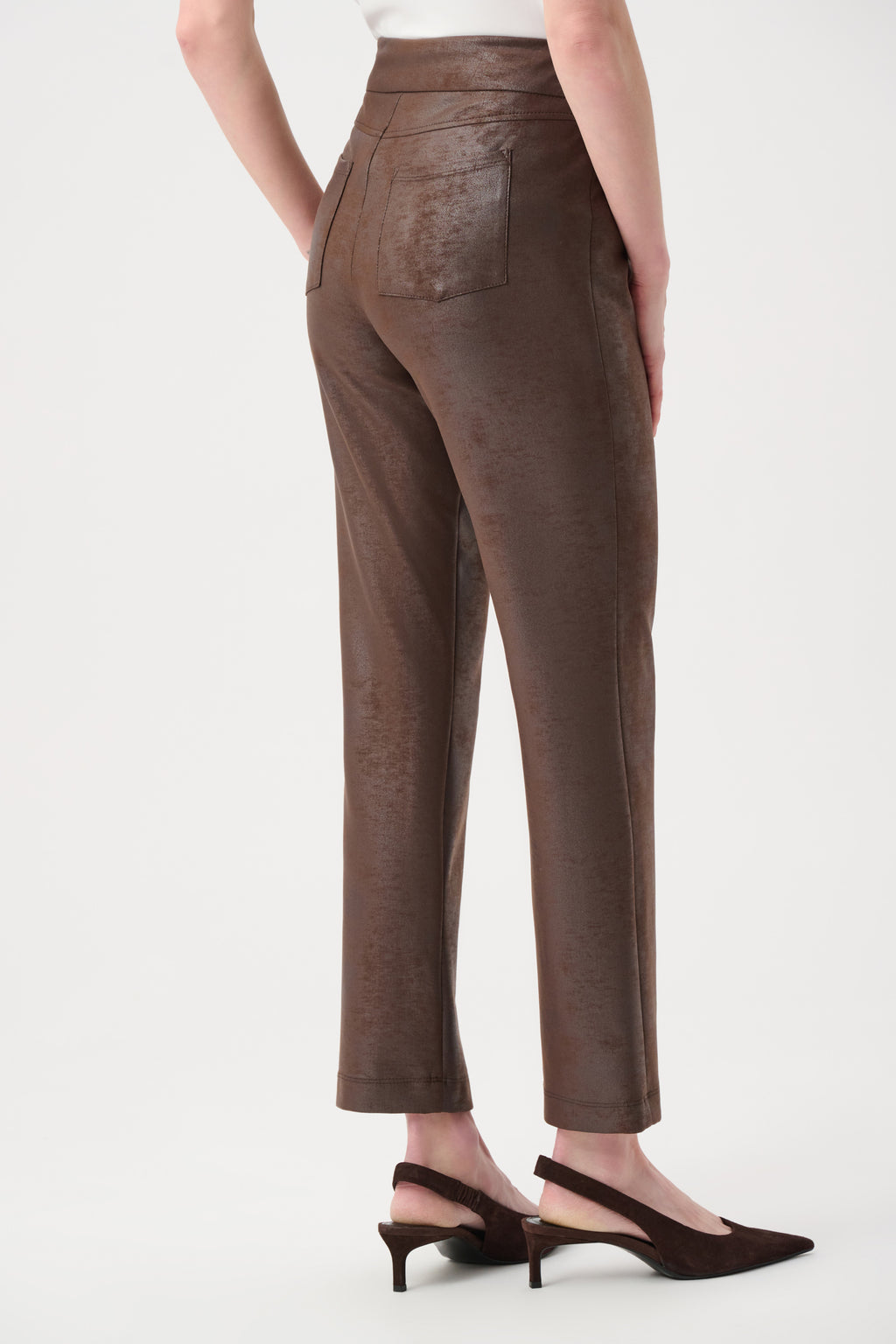 Joseph Ribkoff Foiled Silky Knit Straight Pull-On Pants 263104