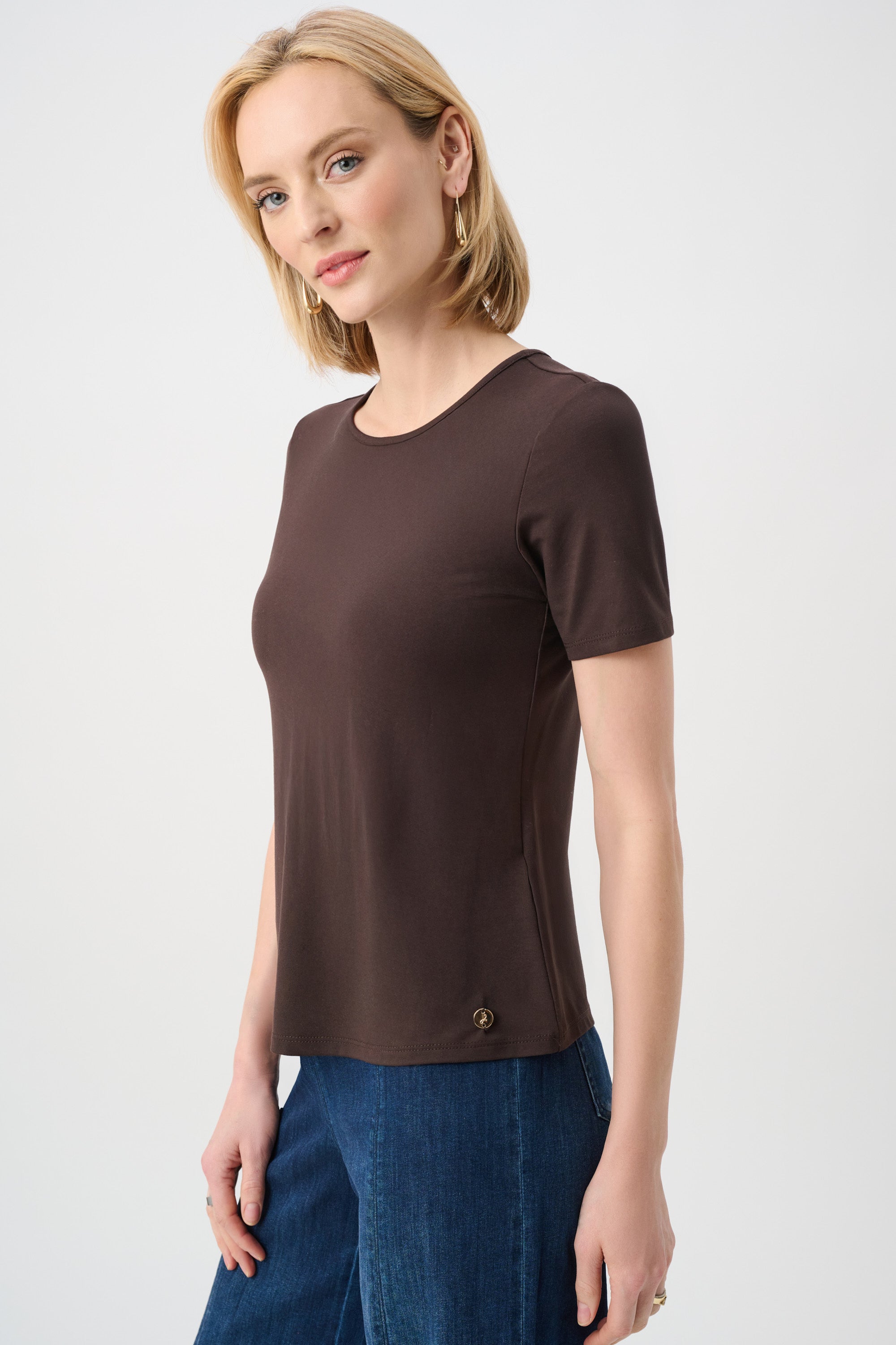 Joseph Ribkoff Jersey Fitted Crewneck Top 263164