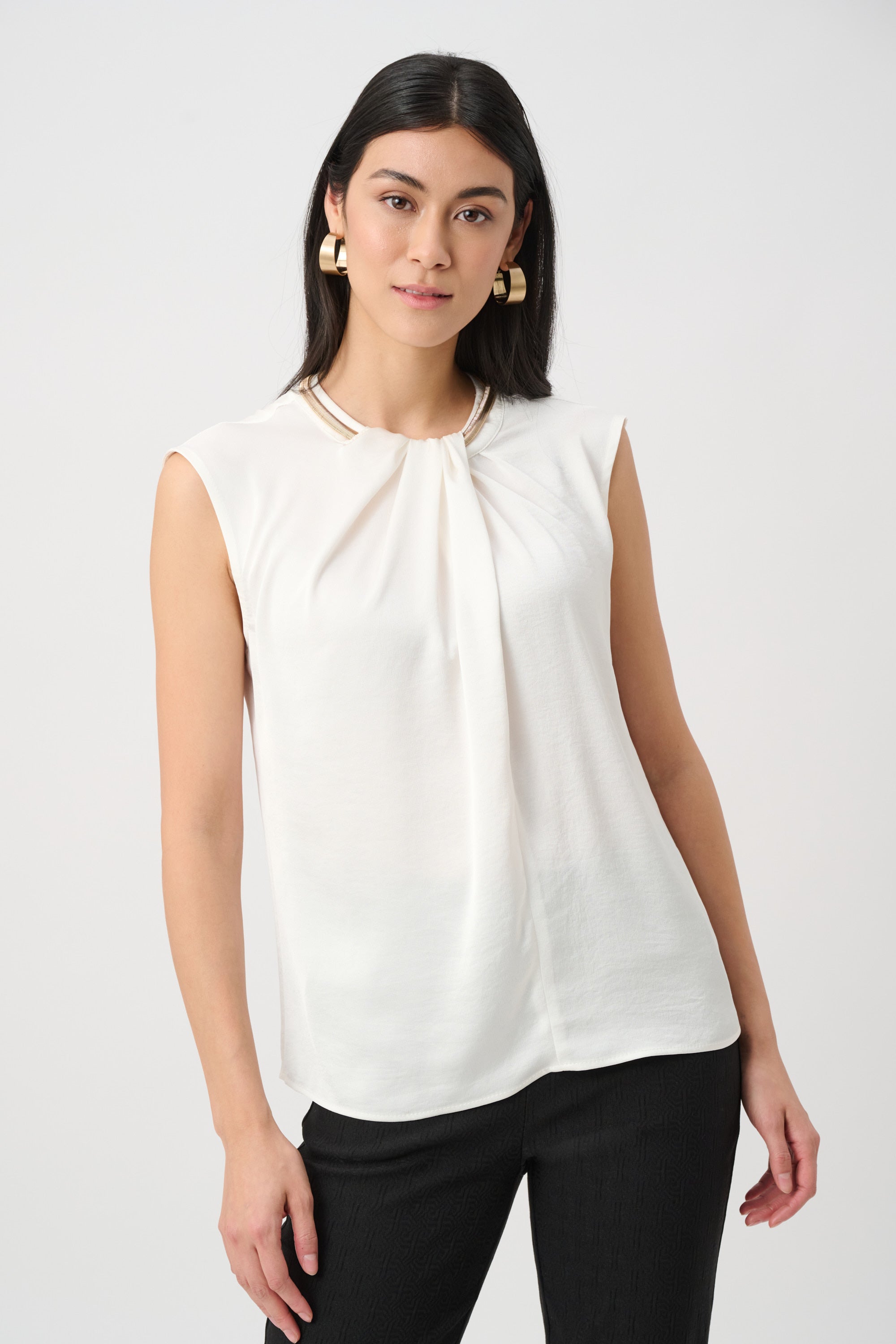 Joseph Ribkoff Recycled Satin Straight Sleeveless Top 263168