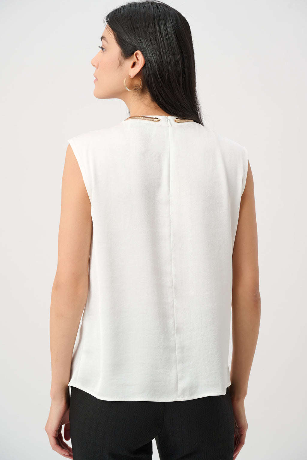 Joseph Ribkoff Recycled Satin Straight Sleeveless Top 263168