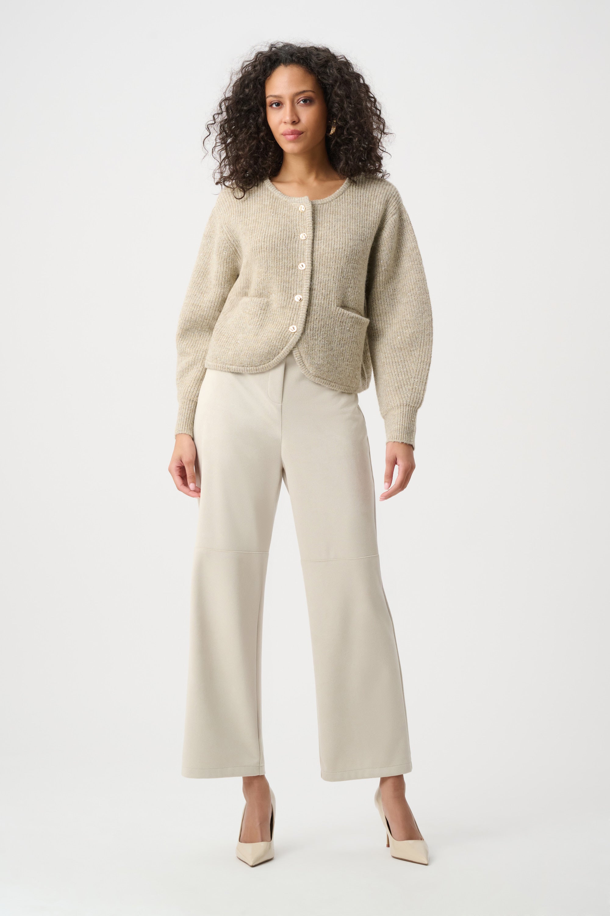 Joseph Ribkoff Scuba Suede Wide Leg Pull-On Pants 263191