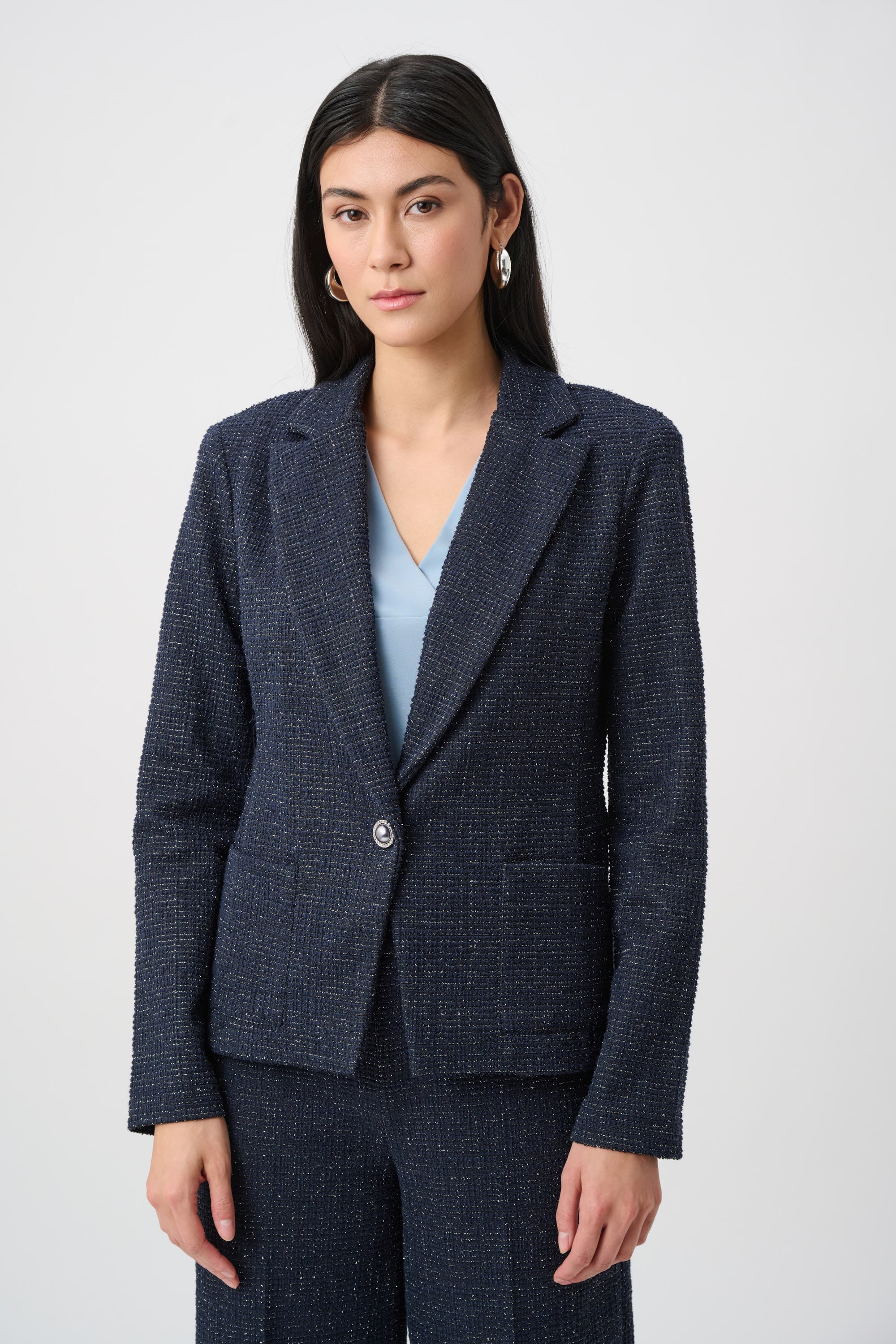 Joseph Ribkoff Lurex Boucle Fitted Blazer 263214