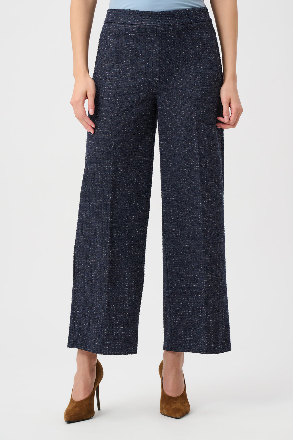 Joseph Ribkoff Lurex Boucle Wide-Leg Pull-On Pants 263215