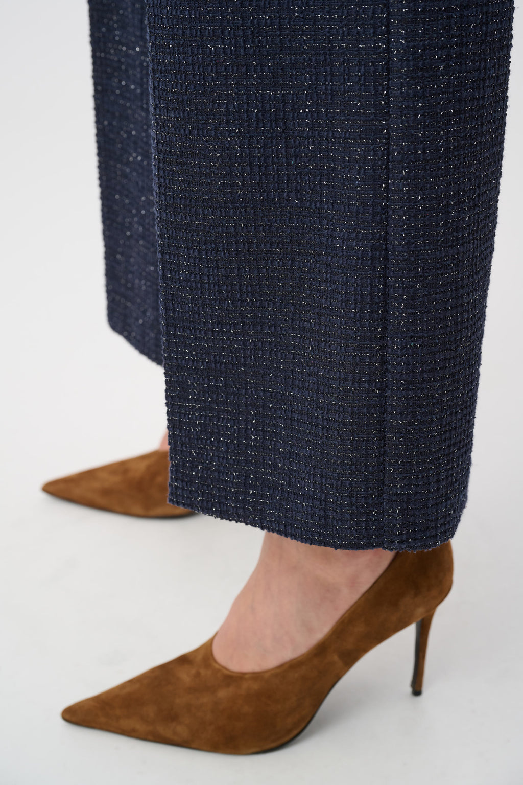 Joseph Ribkoff Lurex Boucle Wide-Leg Pull-On Pants 263215