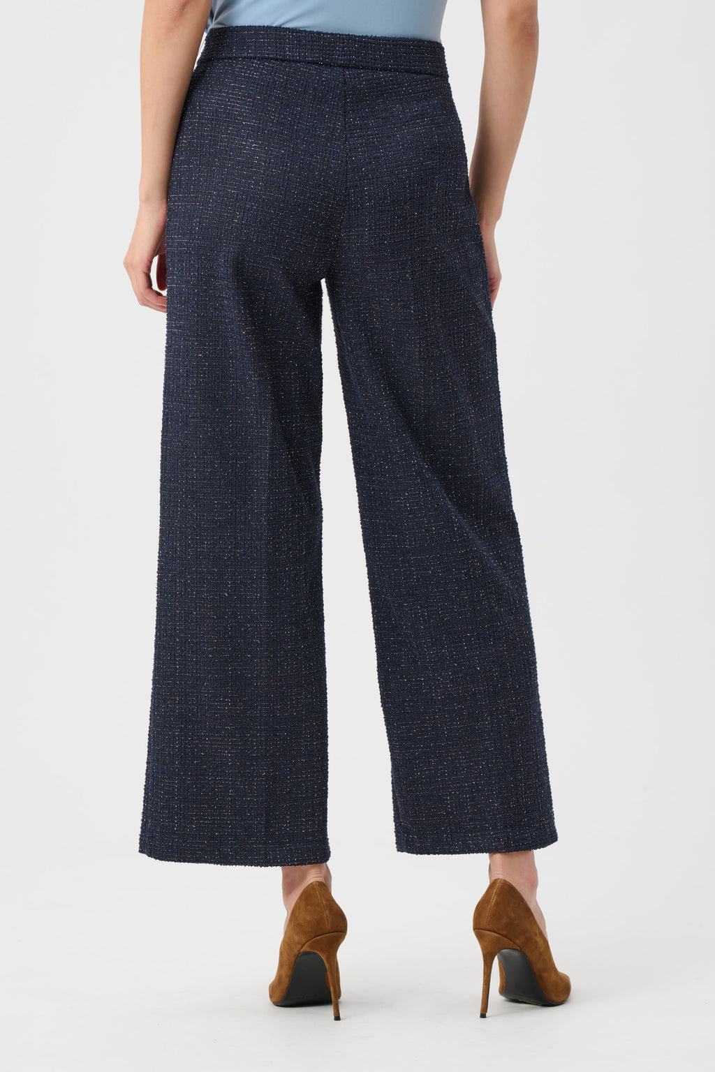 Joseph Ribkoff Lurex Boucle Wide-Leg Pull-On Pants 263215