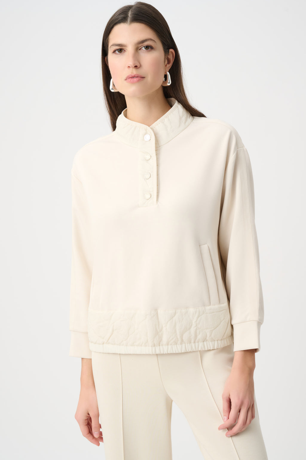 Joseph Ribkoff Scuba Jersey Funnel-Neck Jacket 263625
