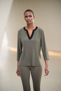Joseph Ribkoff Color Block Straight Top 263629