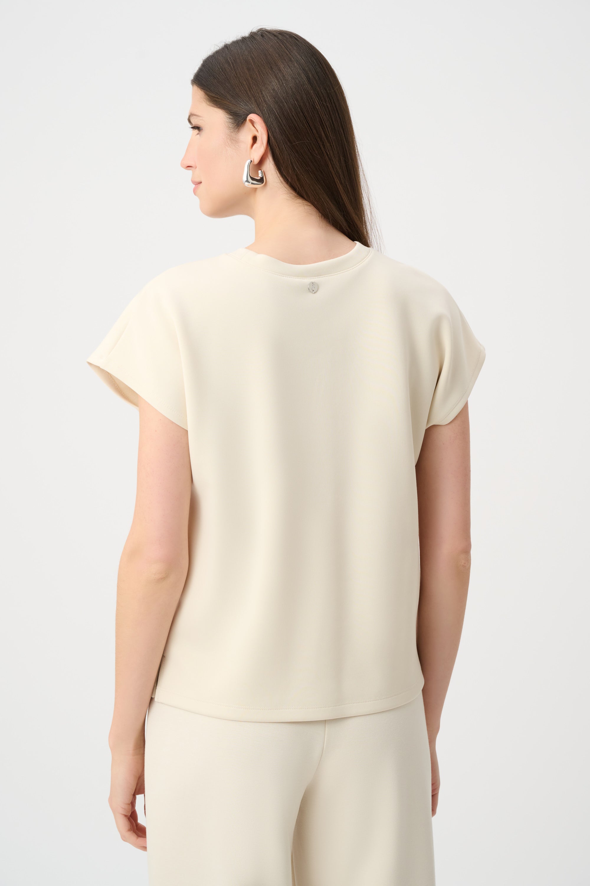 Joseph Ribkoff Scuba Jersey Crewneck Boxy Top 263636