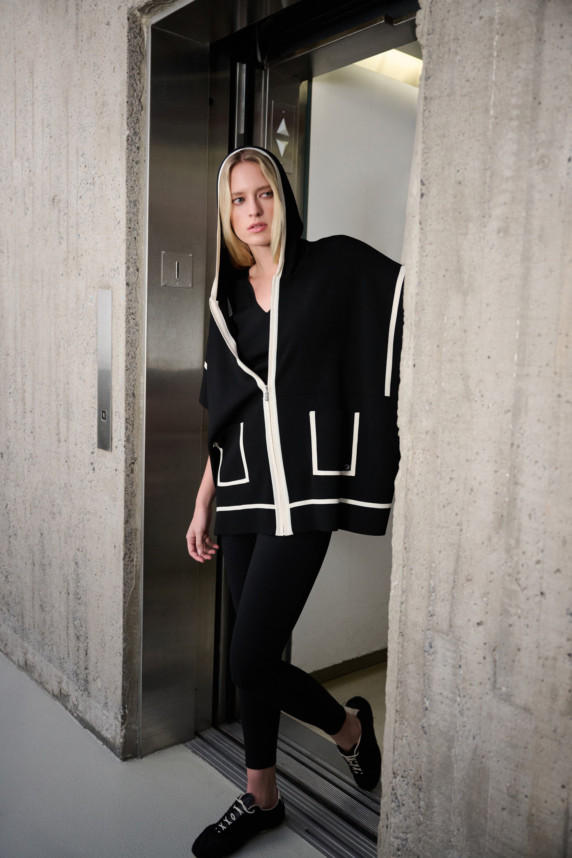 Joseph Ribkoff Dry Viscose Hooded Boxy Jacket 263639