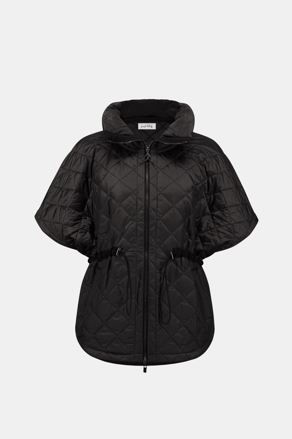 Joseph Ribkoff Quilted Nylon Shawl-Neck Boxy Vest 263643