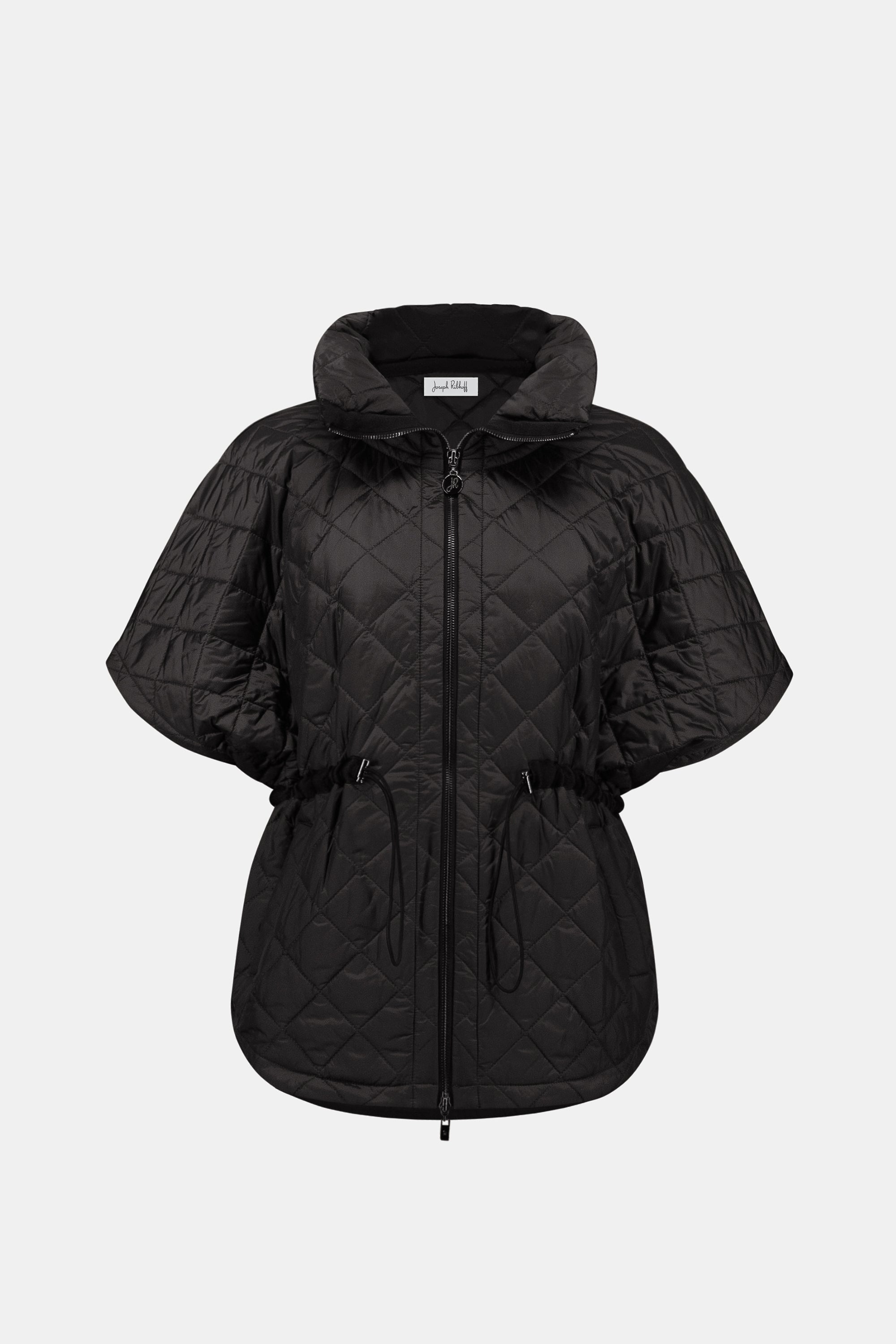 Joseph Ribkoff Quilted Nylon Shawl-Neck Boxy Vest 263643
