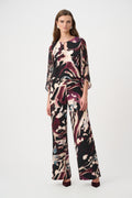 Joseph Ribkoff Signature | Silky Knit Abstract Print Wide Leg Pants 263749