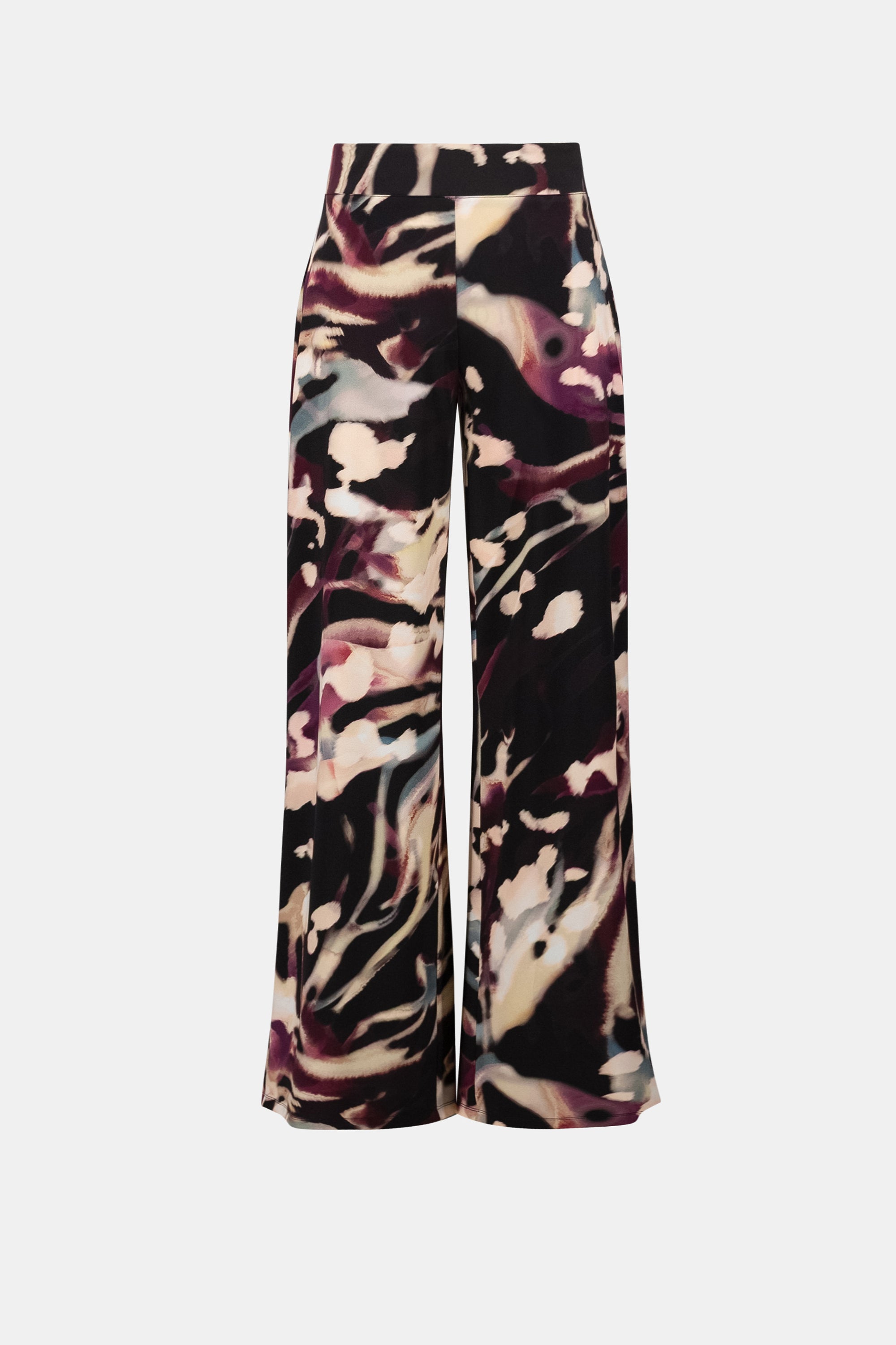 Joseph Ribkoff Signature | Silky Knit Abstract Print Wide Leg Pants 263749