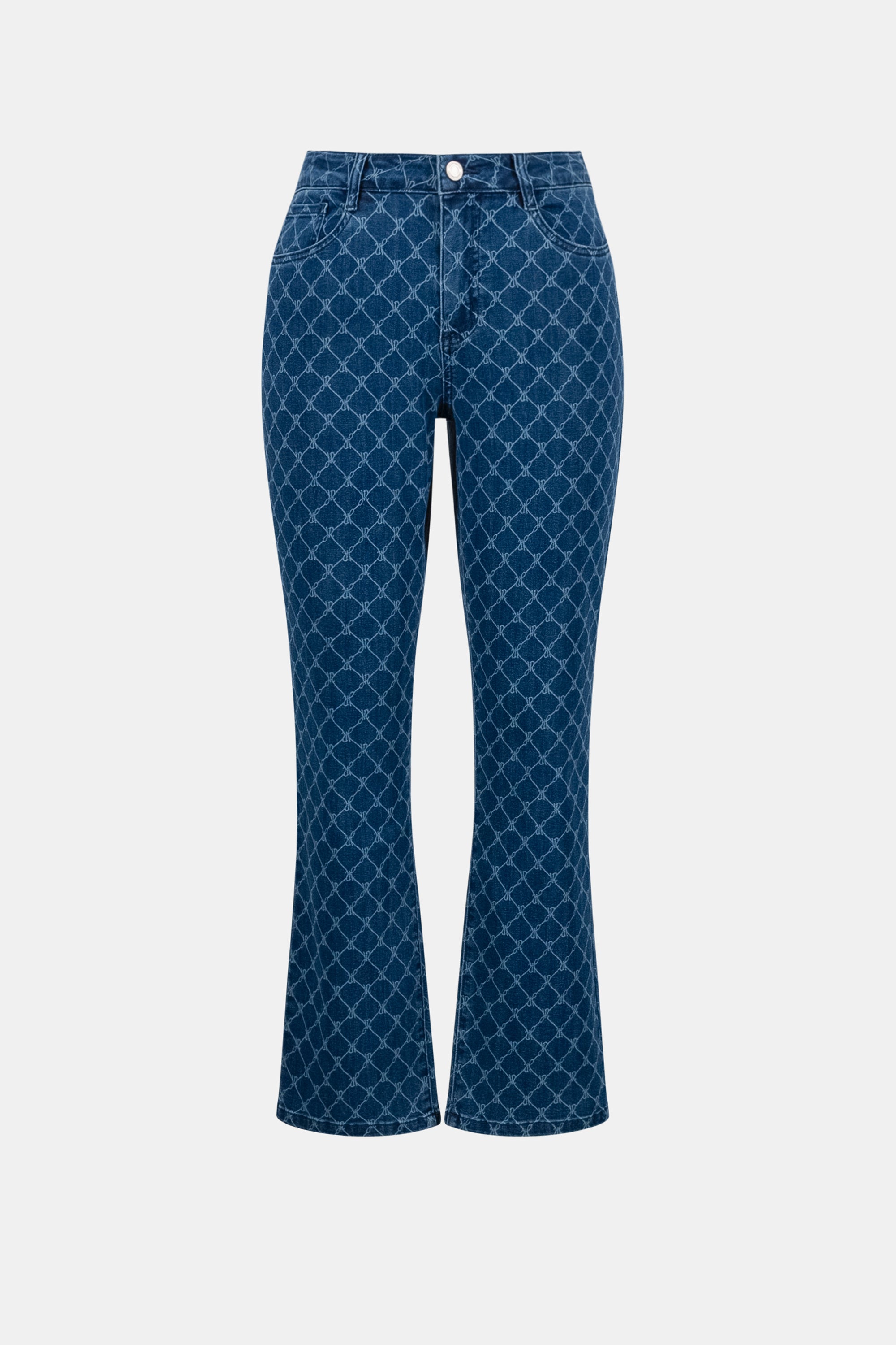 Joseph Ribkoff Featherweave Denim Strip-Dye Print Straight Classic Jeans 263906