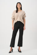 Joseph Ribkoff Heavy Knit Flared Pull-On Pants With Rhinestone Detail 263927