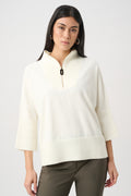 Joseph Ribkoff Brushed Viscose And Nylon Funnel-Neck Sweater 263937