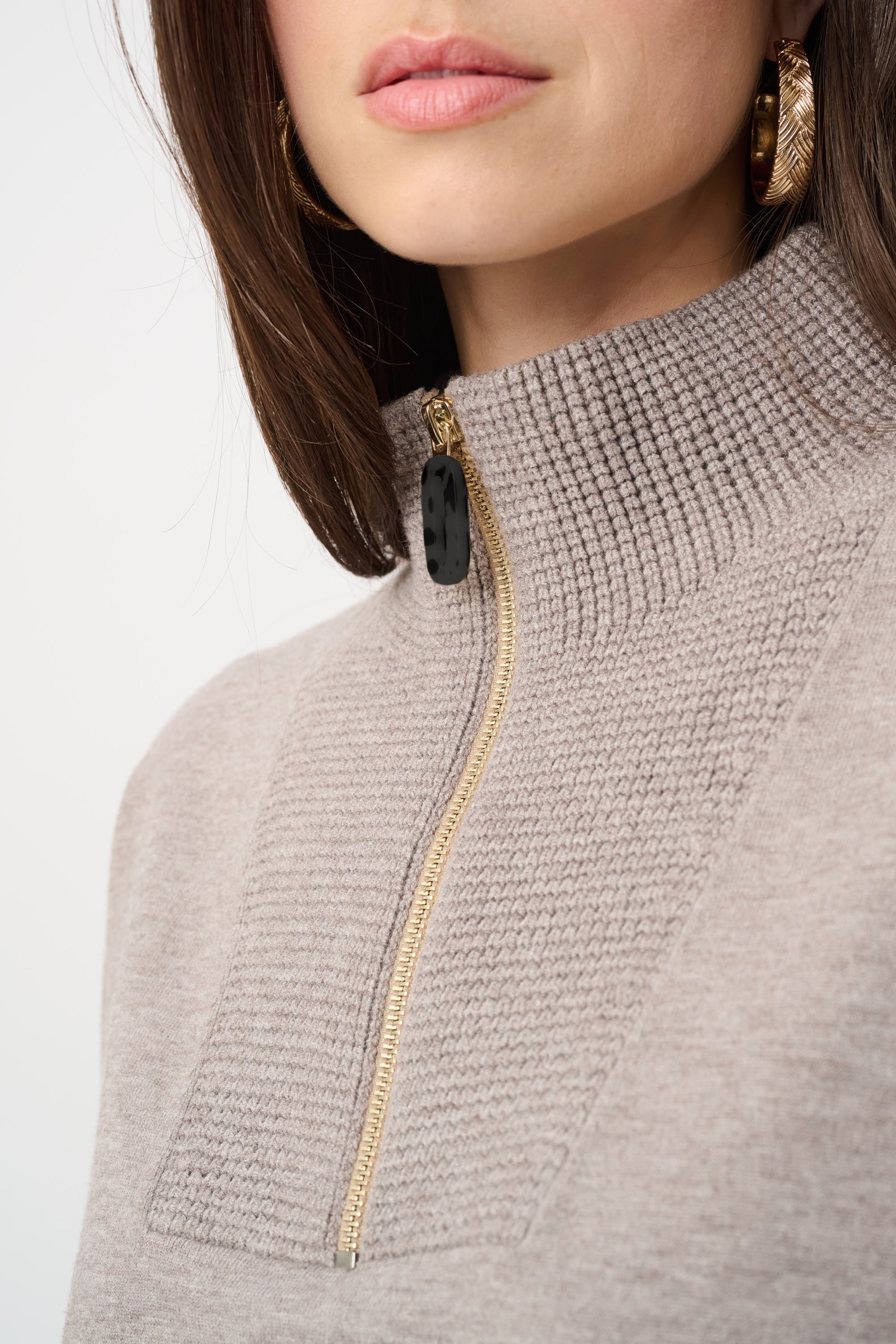 Joseph Ribkoff Brushed Viscose And Nylon Funnel-Neck Sweater 263937