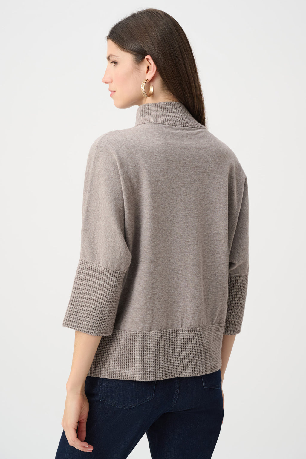 Joseph Ribkoff Brushed Viscose And Nylon Funnel-Neck Sweater 263937