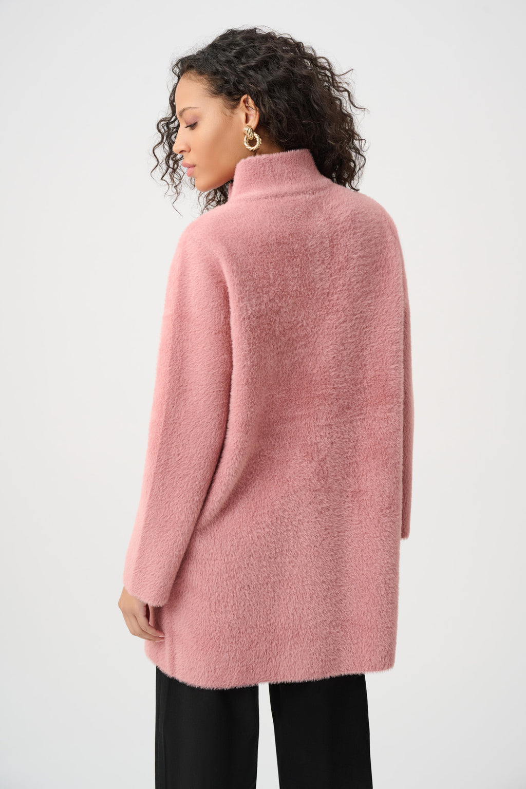 Joseph Ribkoff Feather Yarn Mock-Neck Coat 263955