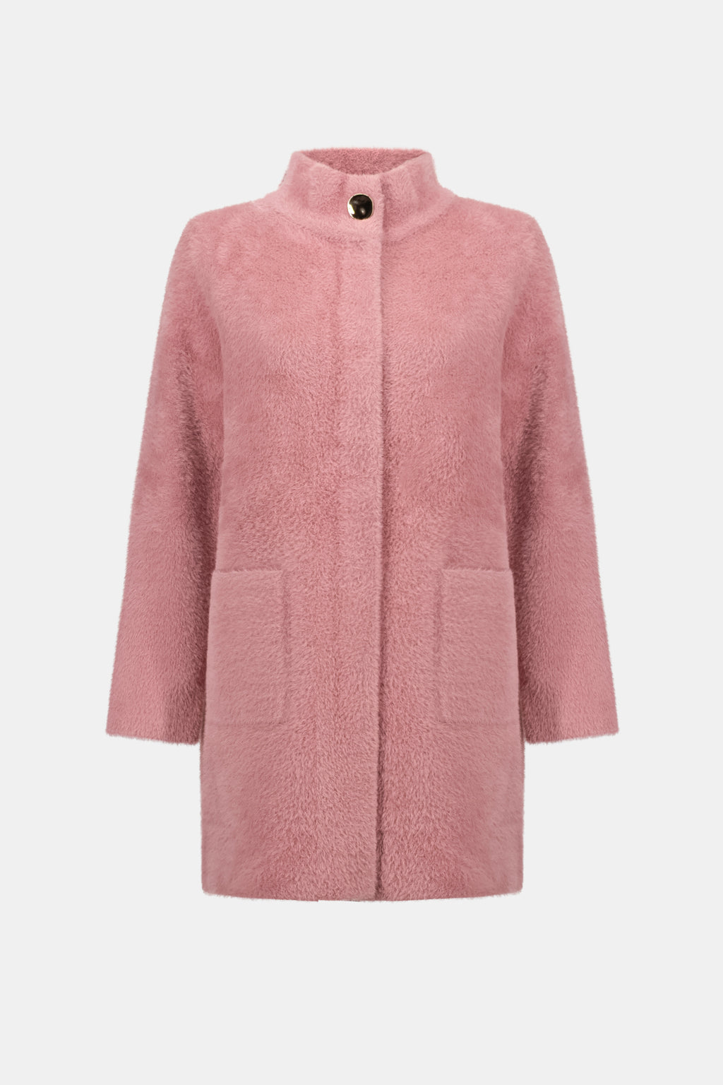 Joseph Ribkoff Feather Yarn Mock-Neck Coat 263955