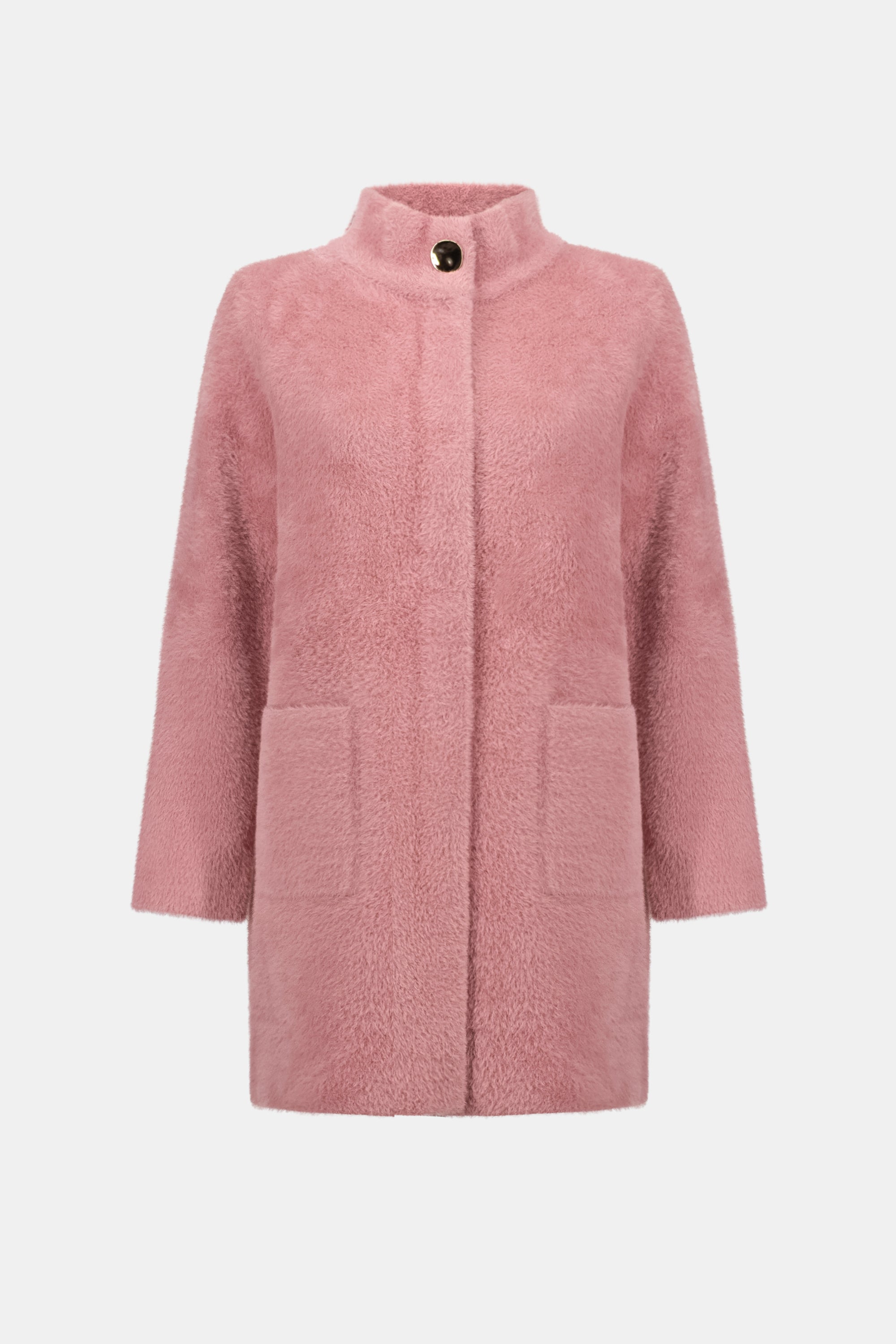 Joseph Ribkoff Feather Yarn Mock-Neck Coat 263955