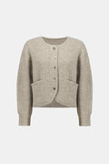 Joseph Ribkoff Sweater Knit Sequined Boxy Crewneck Cardigan 263958