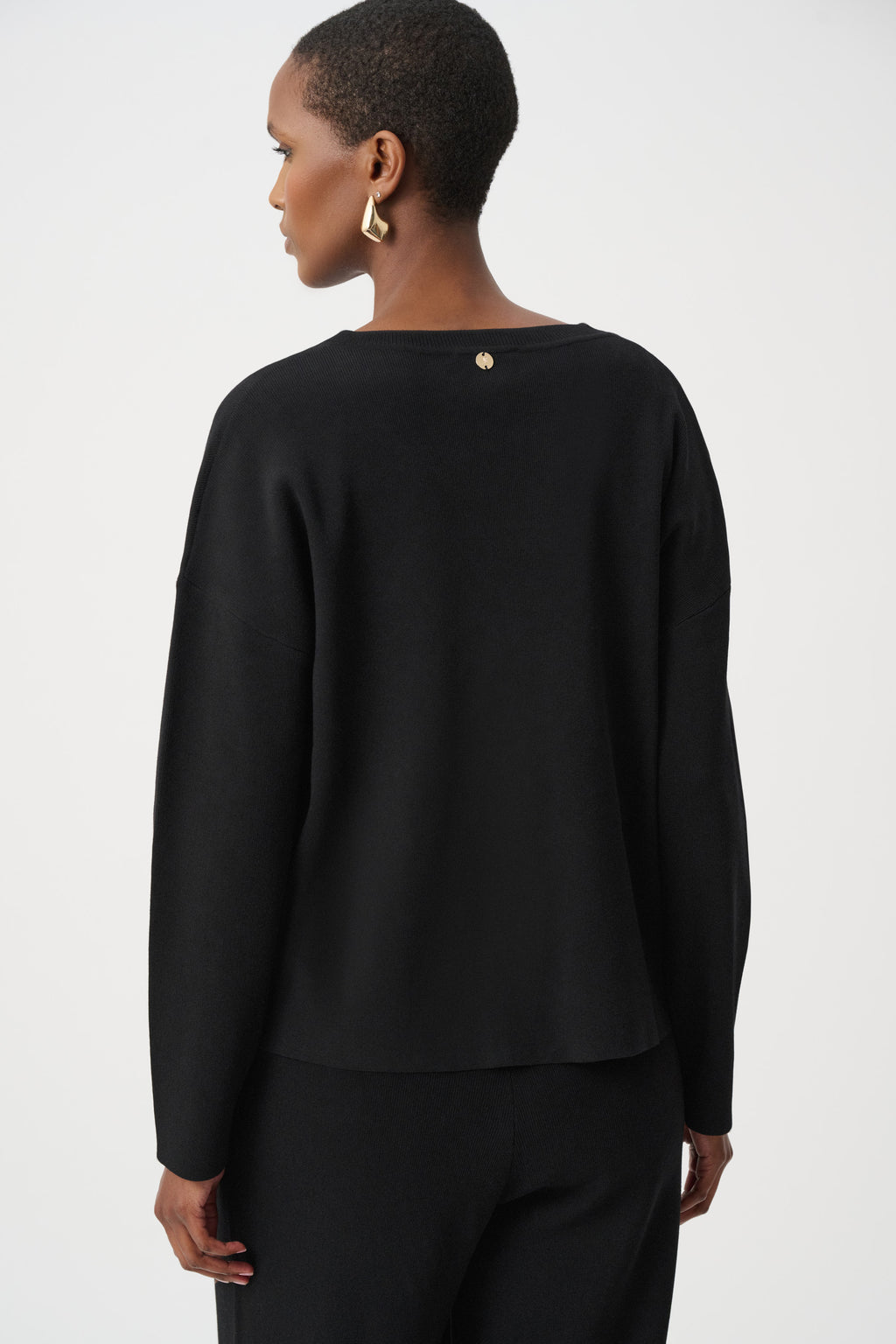 Joseph Ribkoff Asymmetric Sweater With Metal Stud Detail 263961