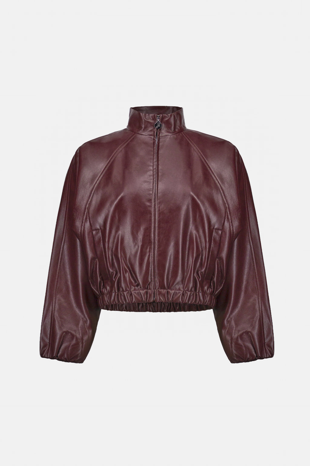 Joseph Ribkoff Leatherette Mock-Neck Bomber Jacket 263971