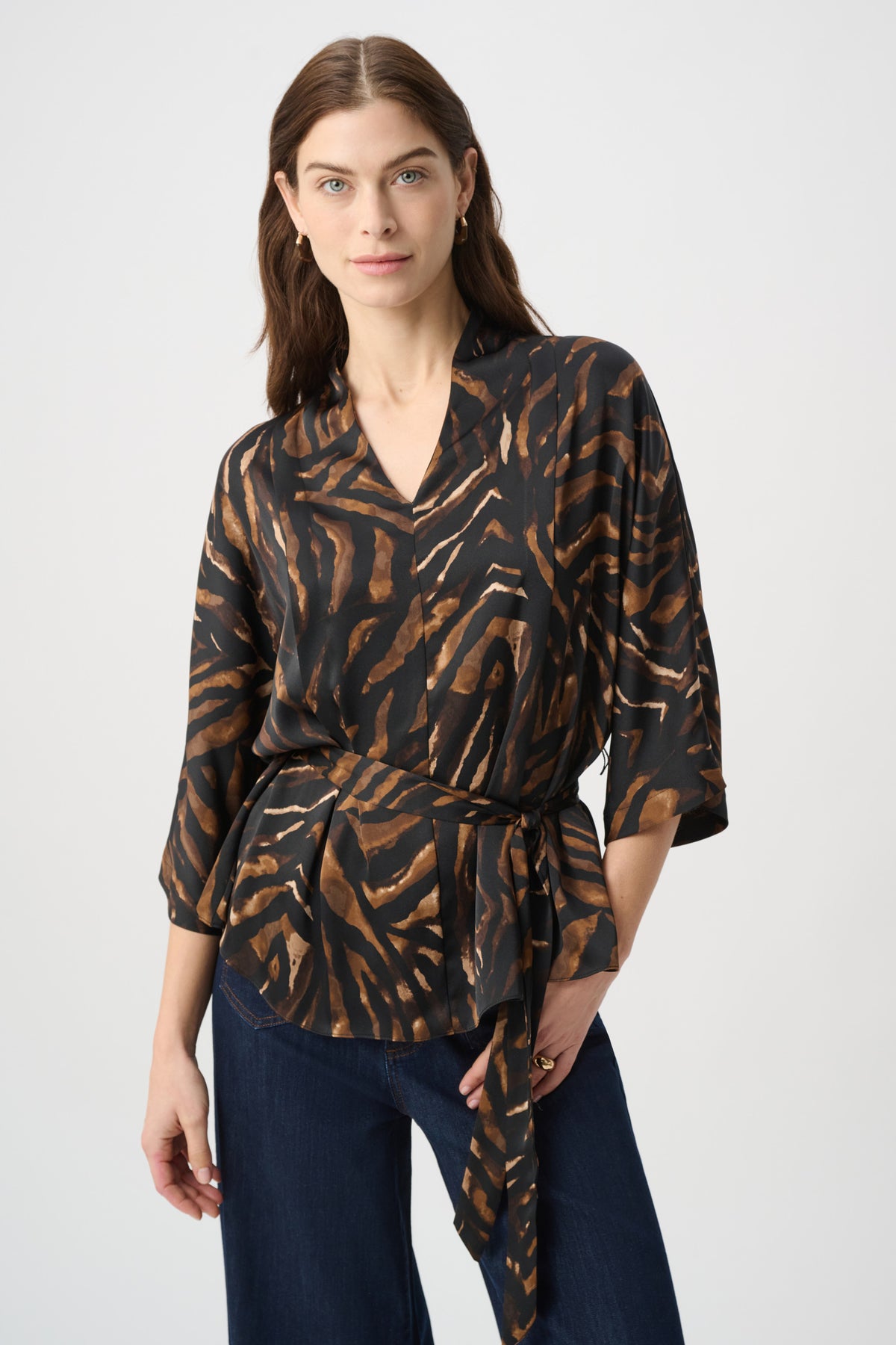 Animal Print Belted Top 264027