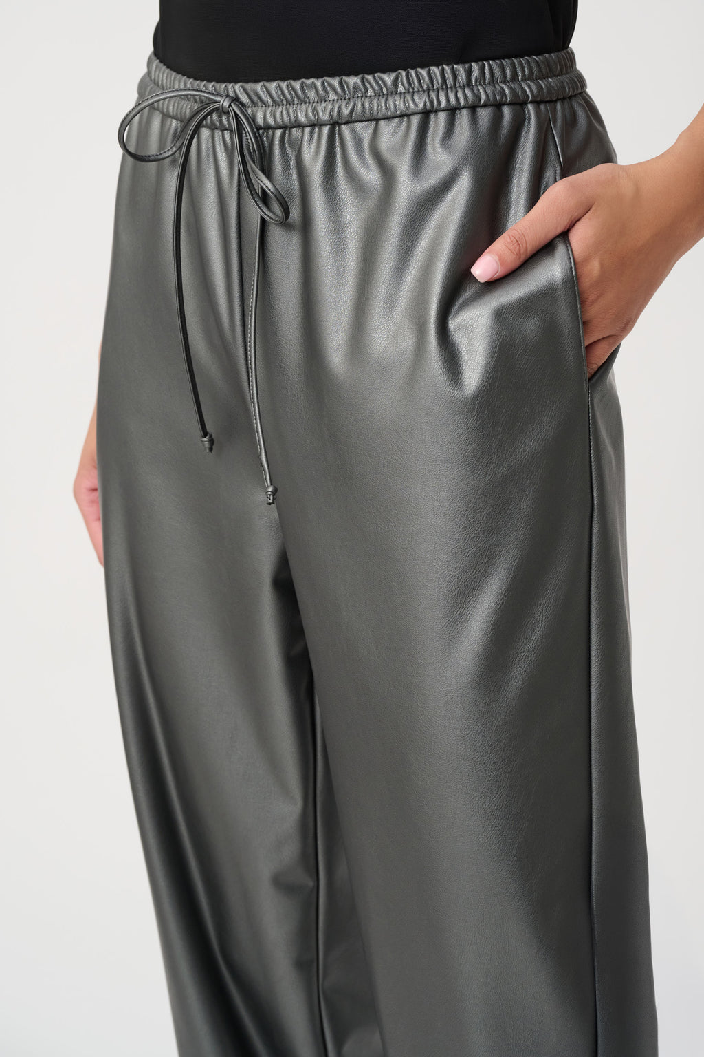 Leatherette Drawstring Pant 264036