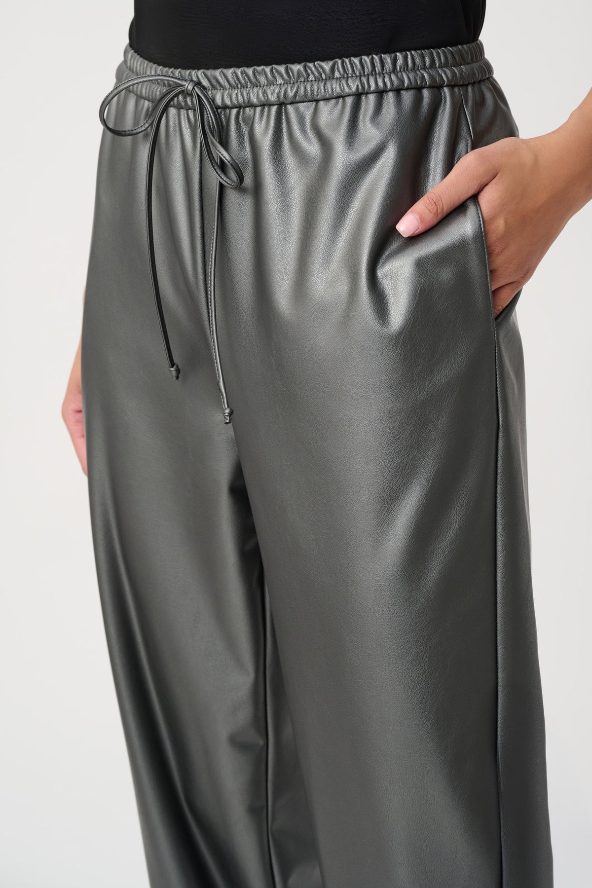 Leatherette Drawstring Pant 264036