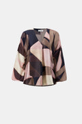 Joseph Ribkoff Geometric Print Recycled Satin Top 264197