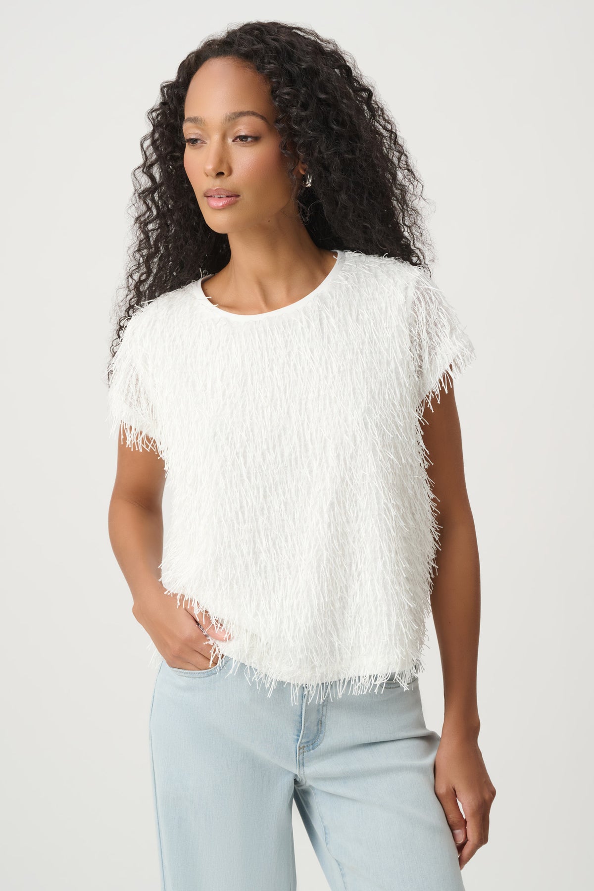 Joseph Ribkoff Novelty Fringe Top 264208S27